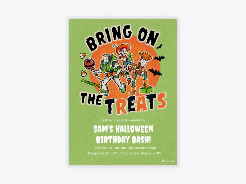 Disney and Pixar’s Toy Story: Toys & Treats - halloween - Invitation