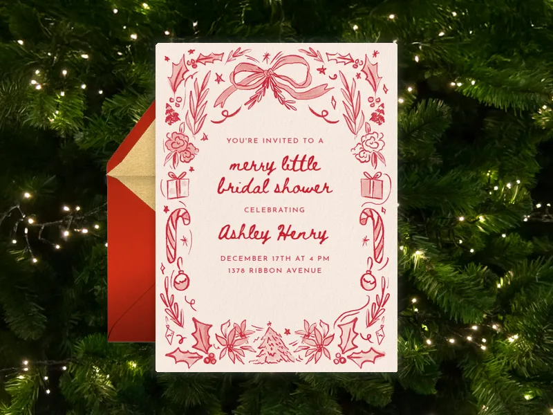 Doodle Wreath - featured - Invitation