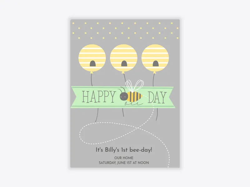 First Bee Day - featured - Invitation
