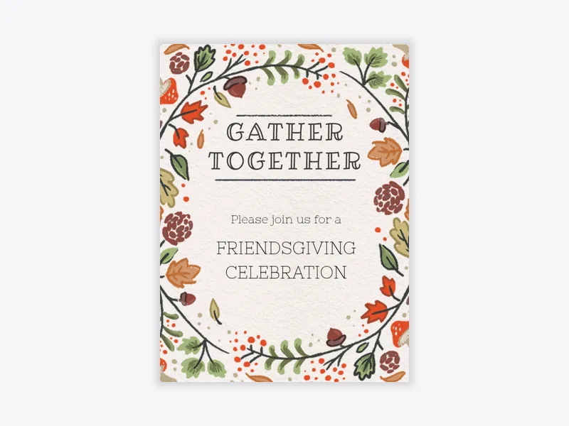 Gather Together - thanksgiving - Invitation