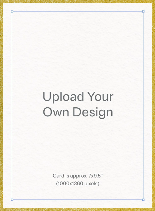 Upload Your Own Design (Gold Confetti) - teacher_appreciation_cards - Card