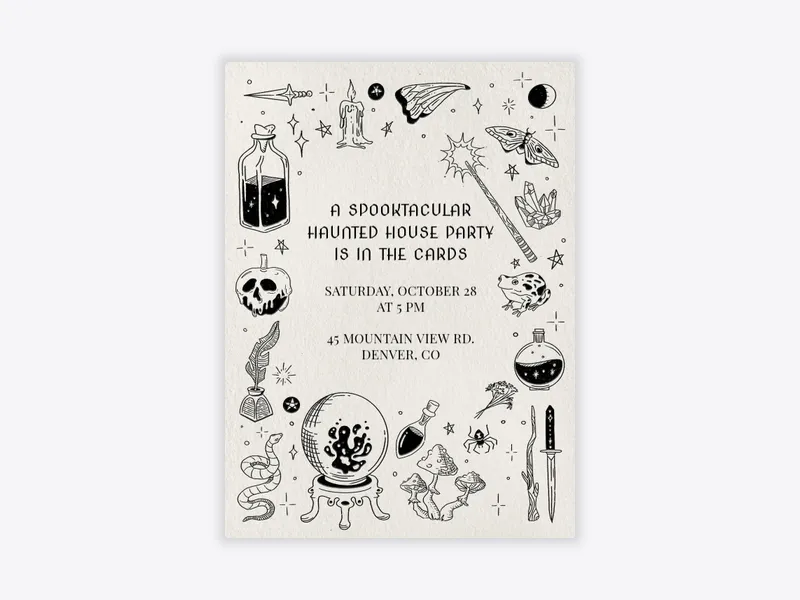 Haunted House Cards - featured - Invitation