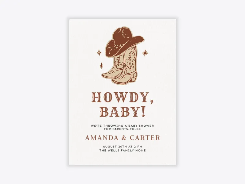 Brown Howdy Partner - featured - Invitation
