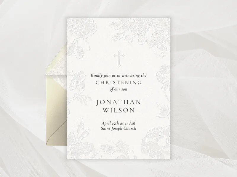 Lacy Darling - christening - Invitation