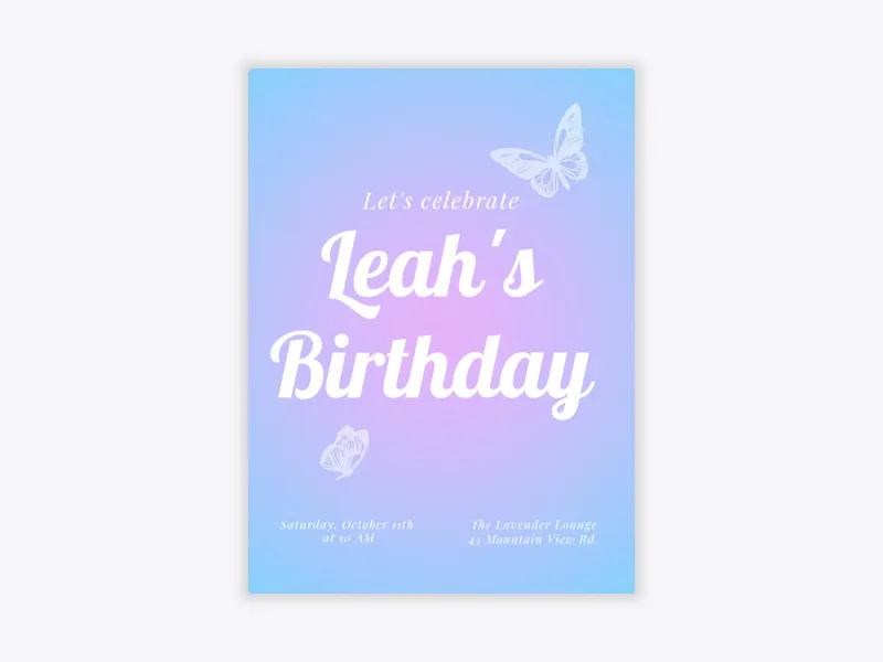 Lavender Lover - tween_birthday - Invitation