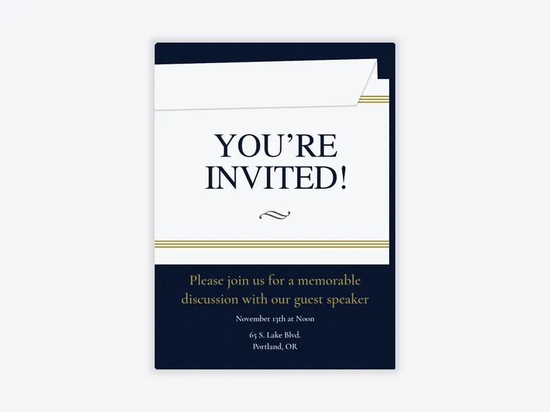 Gilded Envelope - charity_fundraisers - Invitation