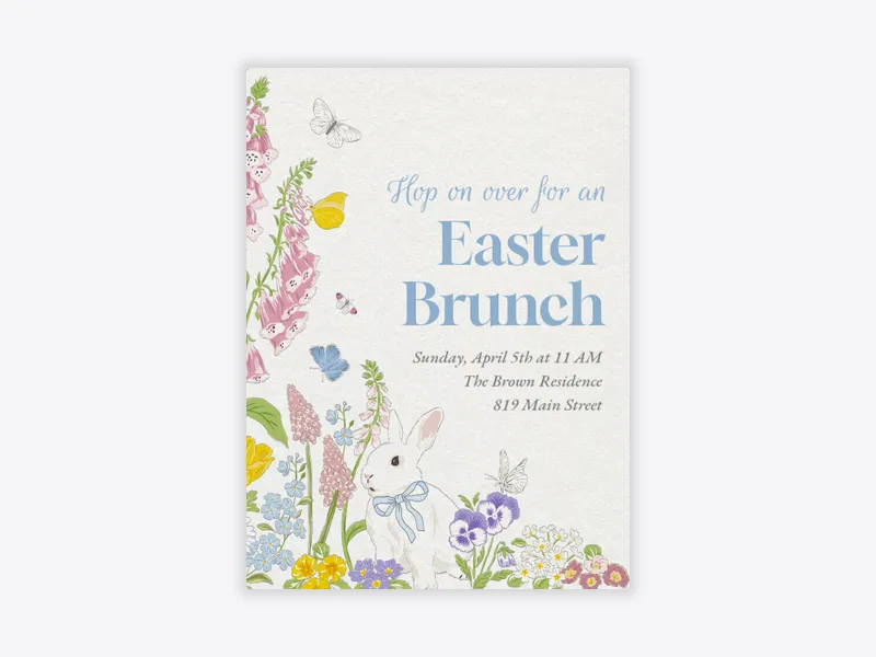 Hop on Over - easter - Invitation