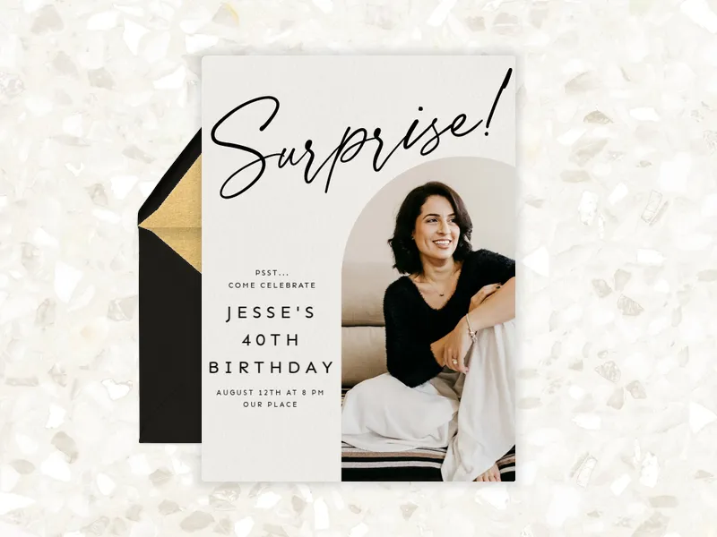 Modern Arch (Photo) - surprise_party - Invitation