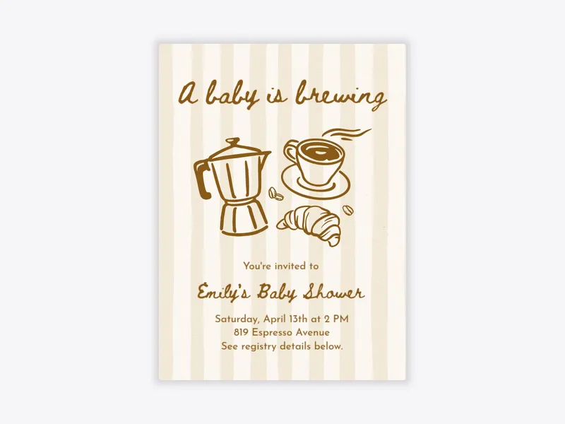 Morning Stripes - sip_and_see - Invitation