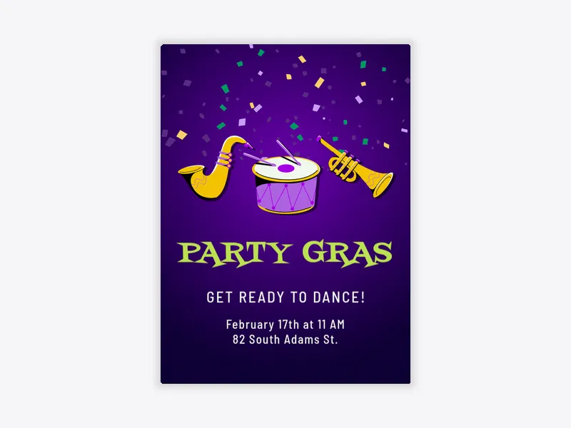 Party Gras - mardi_gras - Invitation