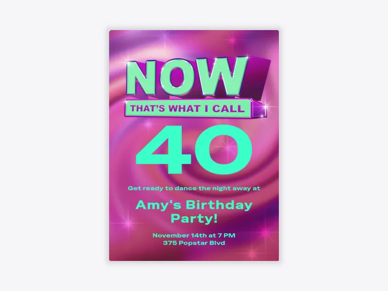 Now, That’s Fun - 40th_birthday - Invitation