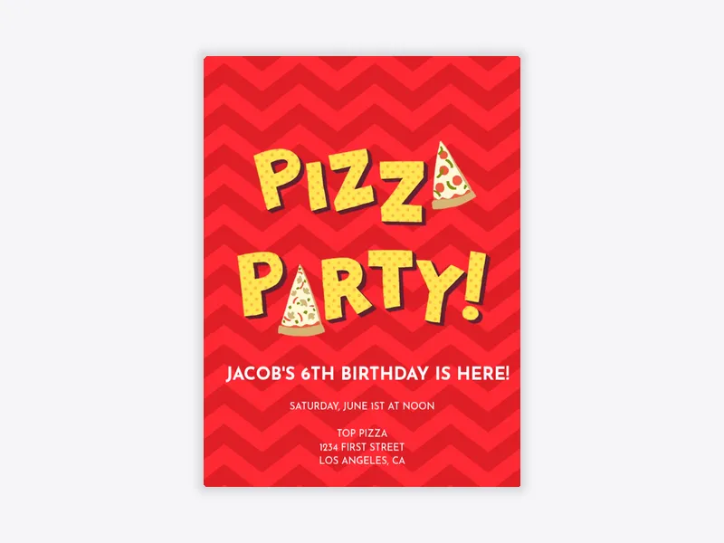 Pizza Pizza - kids_activities - Invitation