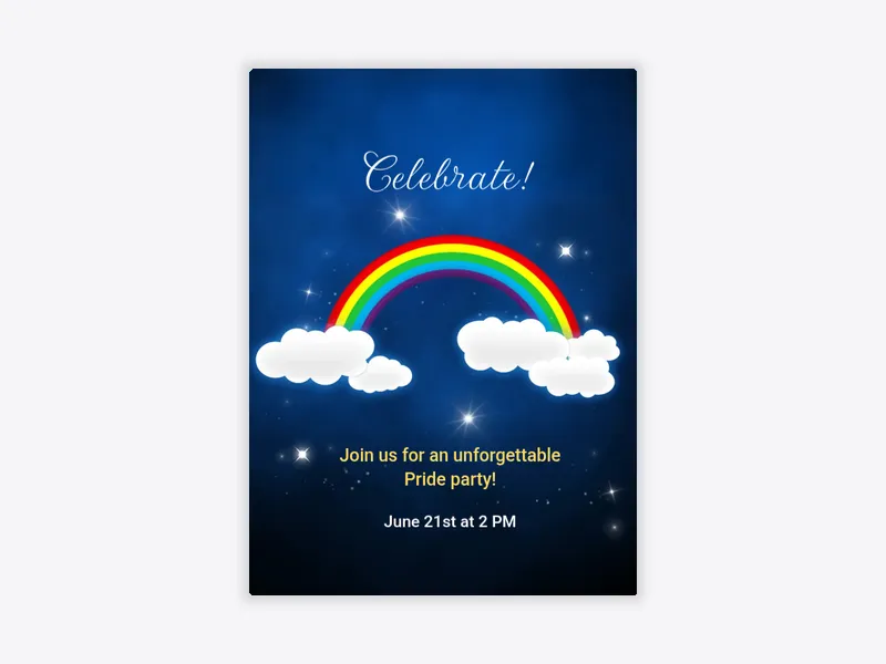 Rainbow - pride - Invitation