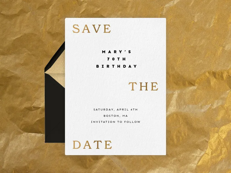 Simply Gold - business_save_the_date - Invitation