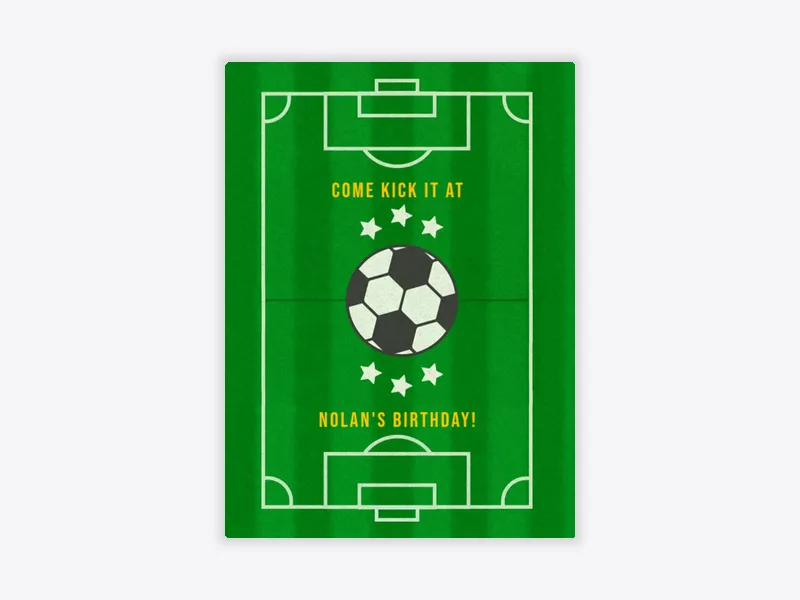 Soccer Field Top View - soccer - Invitation