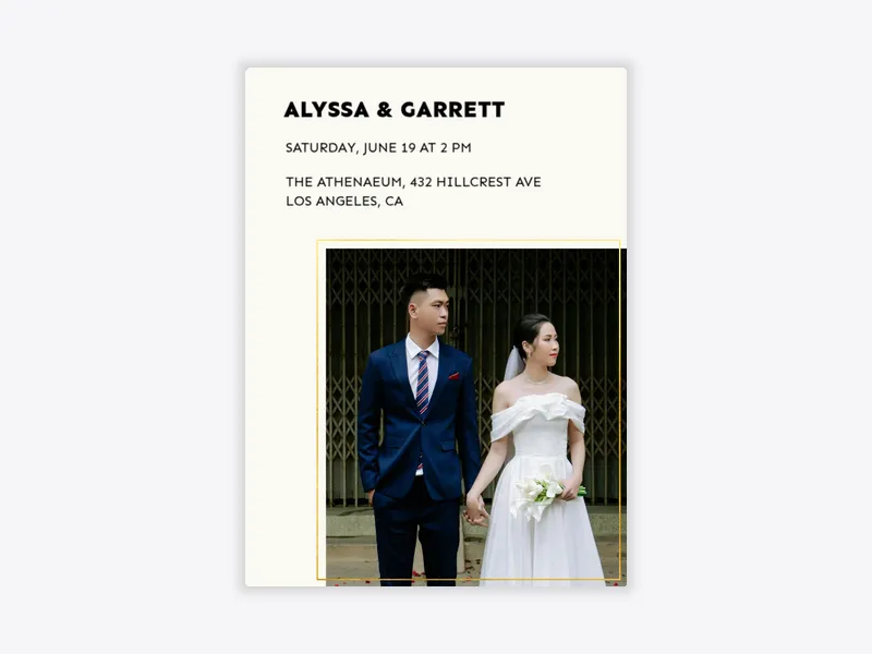 Simple Frame (Photo) - wedding_dyo_uyo - Invitation