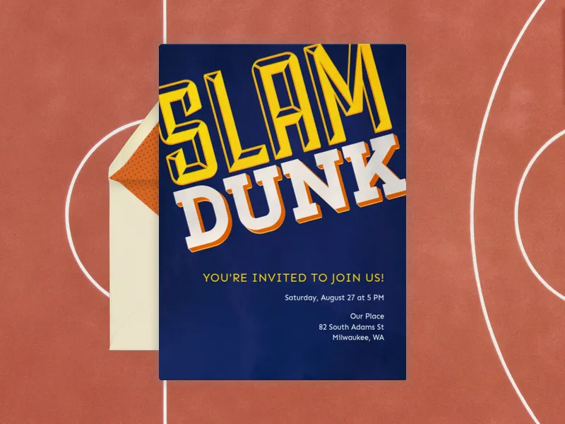 Slam Dunk - sports - Invitation