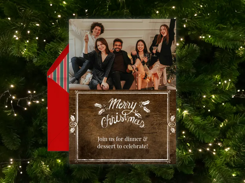Rustic Christmas (Photo) - christmas - Invitation