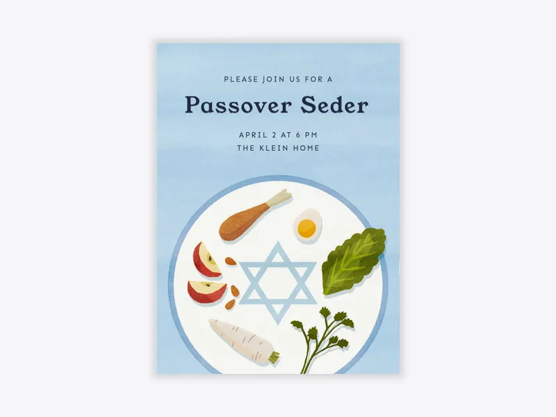 Seder - passover - Invitation