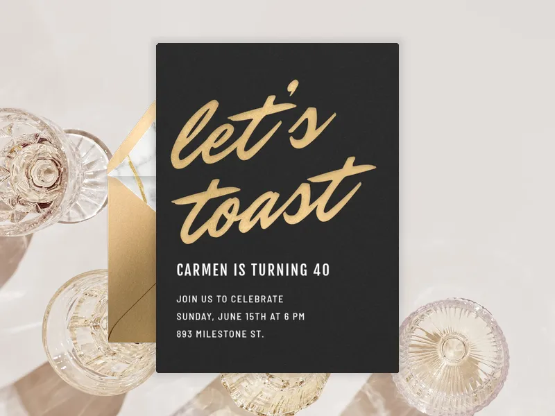 Sparkling Celebration - 40th_birthday - Invitation