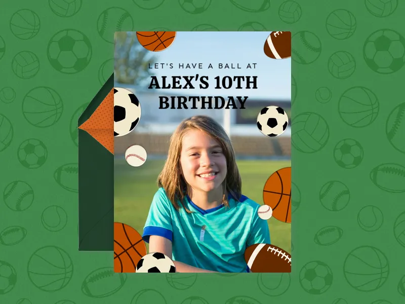 Sports Balls (Photo) - sports - Invitation