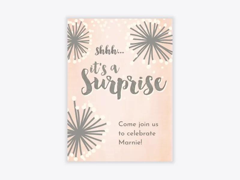 Blush Surprise Birthday - featured - Invitation