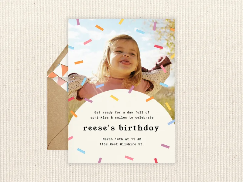 Sprinkles & Smiles (Photo) - 4th_birthday - Invitation
