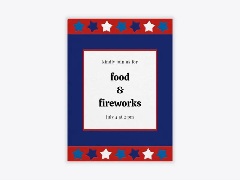 Stars & Stripes - memorial_day - Invitation