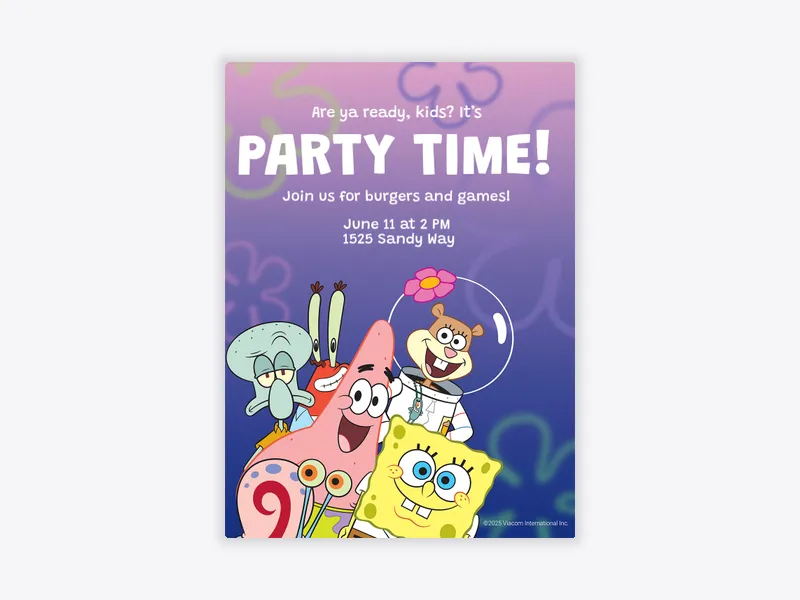SpongeBob SquarePants™: Party With Friends - spongebob_squarepants - Invitation