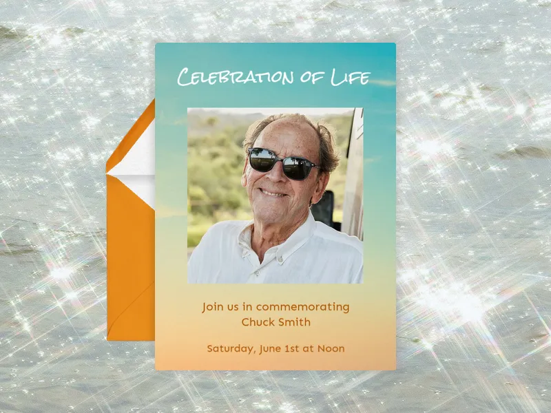 Sunrise Celebration (Photo) - funeral_memorial_service - Invitation