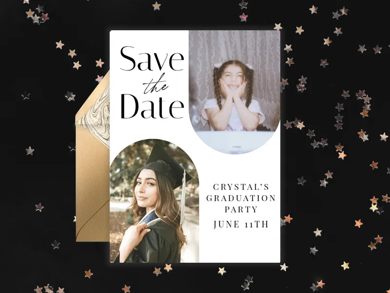 Under the Arch (Photo) - graduation - Invitation