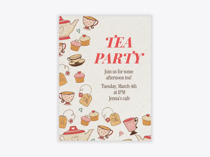 Time for Tea - dining_and_drinks - Invitation