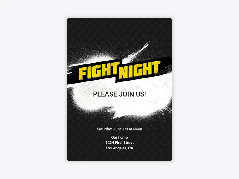The Big Fight - featured - Invitation