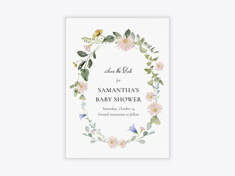 Wildflowers in Bloom - baby_save_the_date - Invitation