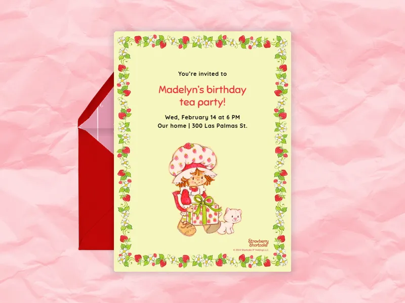 Strawberry Shortcake: Berry Border - strawberry_shortcake - Invitation
