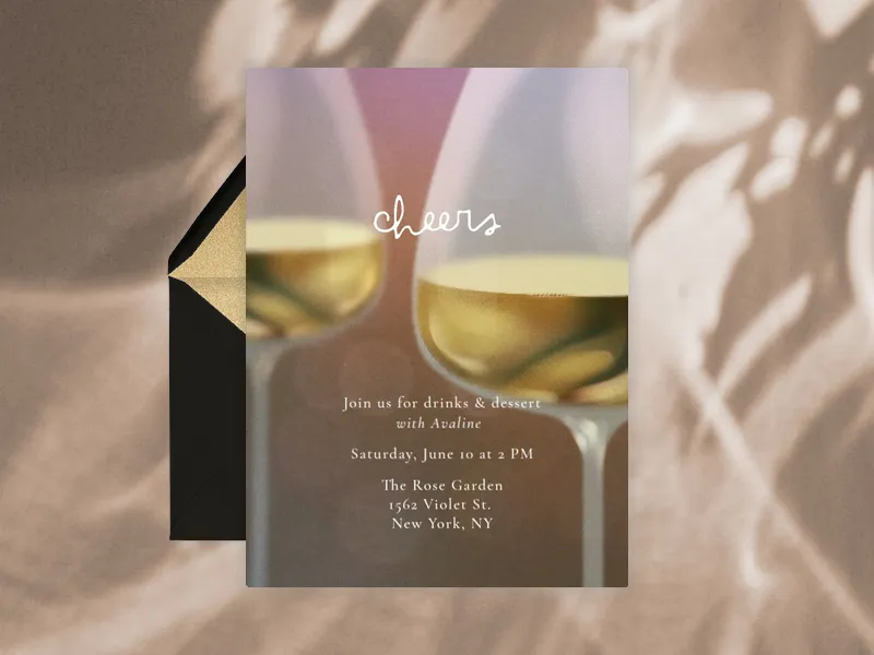 Up Close & Personal - wine_tasting - Invitation