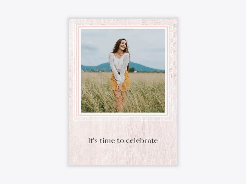 Pink Styled Woodgrain (Photo) - design_your_own - Invitation