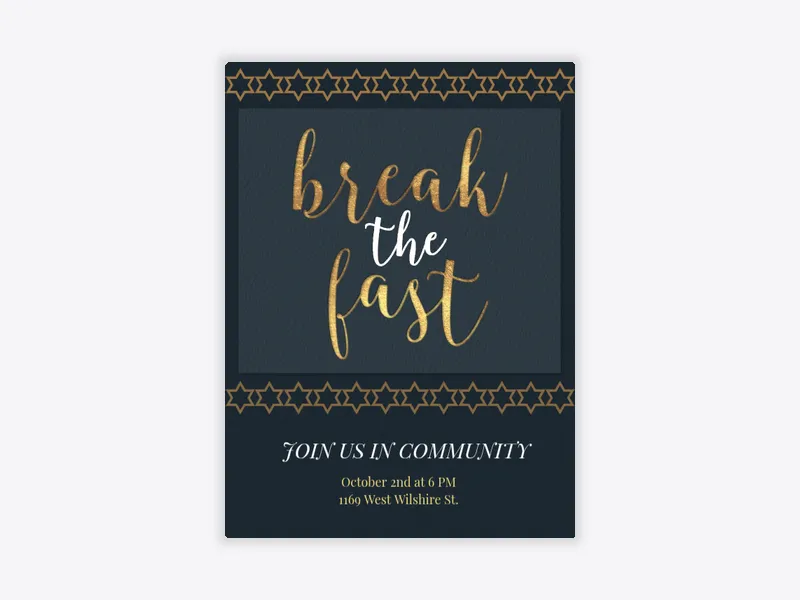 Break the Fast - rosh_hashanah - Invitation