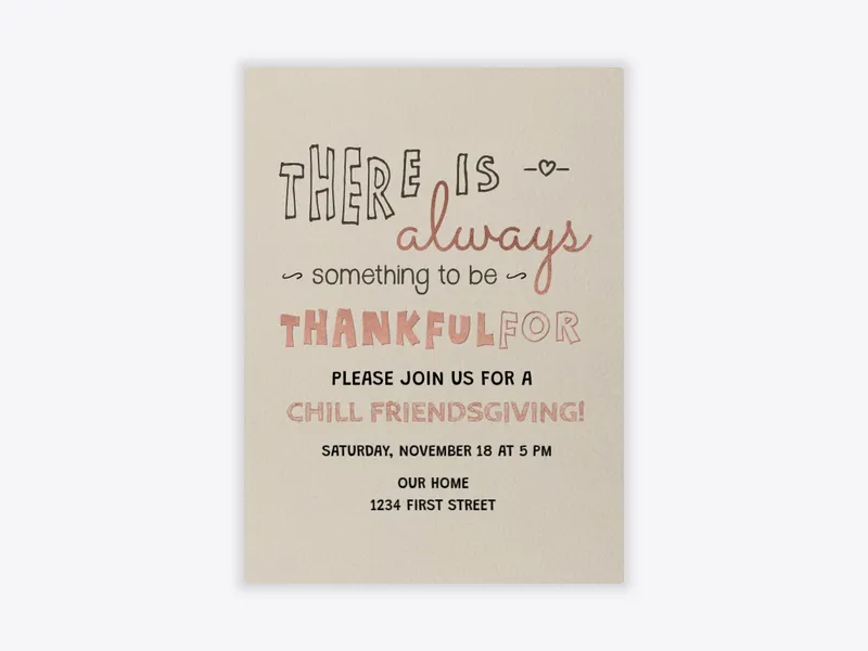 Always Something Thankful - family_gathering - Invitation