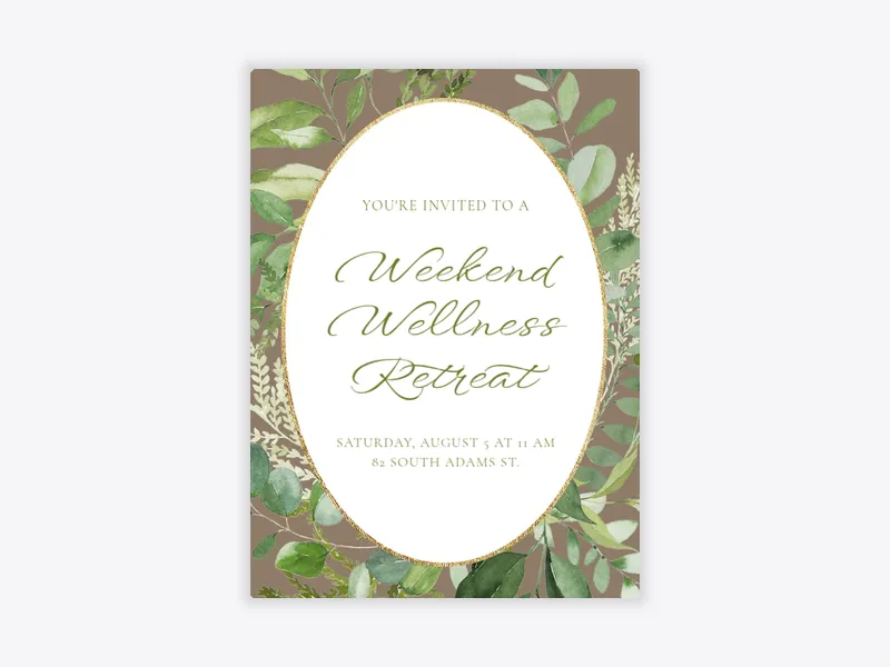 Wreaths & Leaves - wellness_events - Invitation