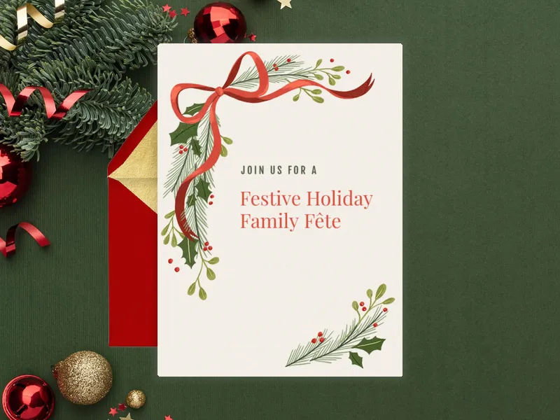 Winter Foliage - christmas - Invitation