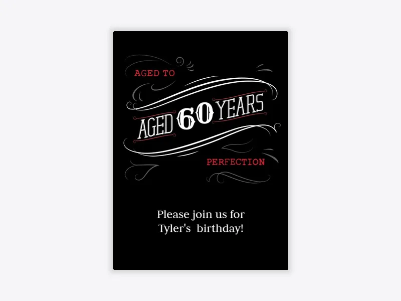Aged to Perfection 60th Birthday - 60th_birthday - Invitation