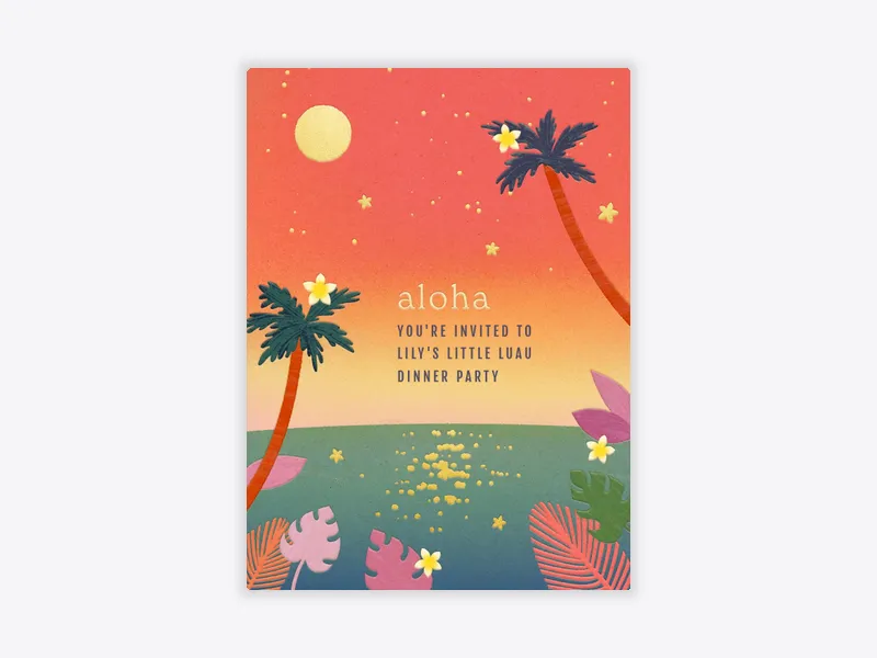 Sunset Aloha - featured - Invitation
