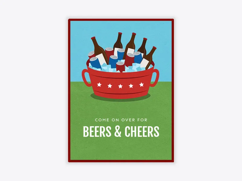 Patriotic Party Tub USA - featured - Invitation