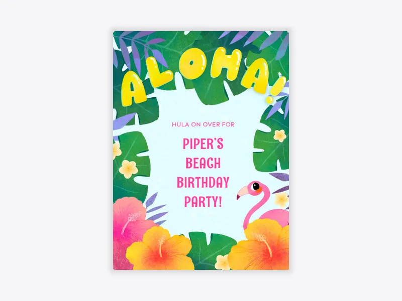 Tropical Aloha - featured - Invitation