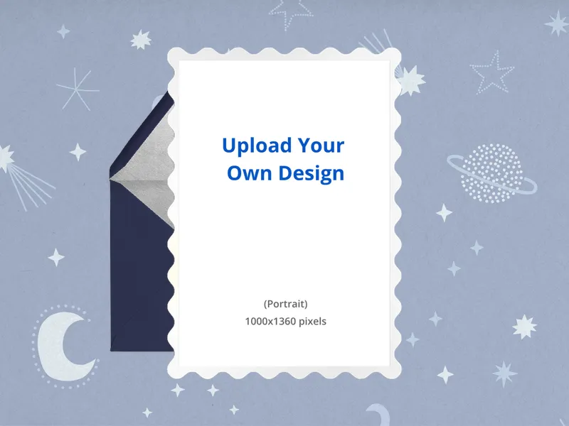 Upload Your Own Design (Baby Blue) - babyandkids_dyo_uyo - Invitation