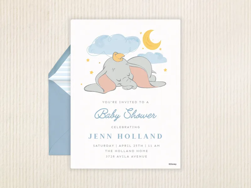 Disney’s Dumbo: Sweet Baby - baby_shower - Invitation