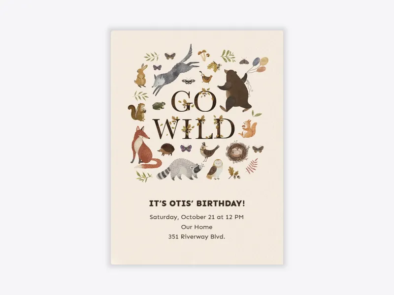 Woodland Forest - baby - Invitation