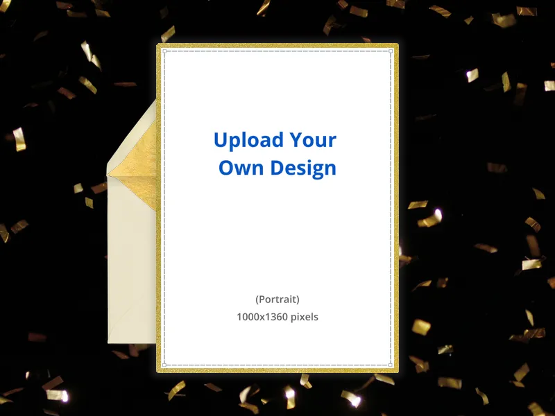 Upload Your Own Design (Gold Shimmer) - all_design_your_own - Invitation