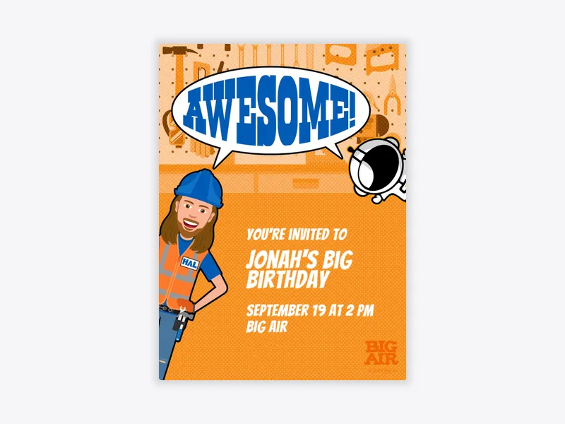 Big Air x Handyman Hal: Construction Zone - big_air - Invitation